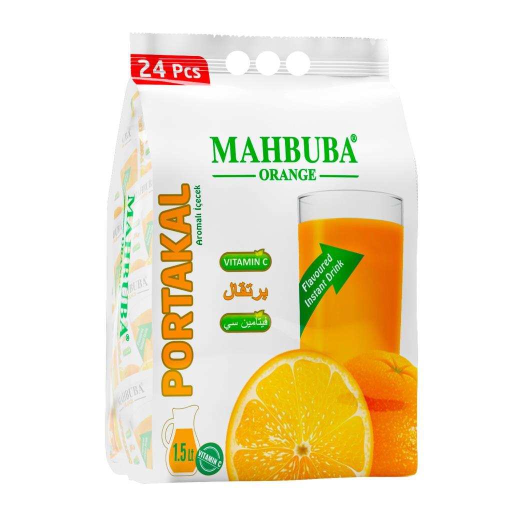 Mahbuba Portakal Aromalı Toz İçecek 24x11.2gr Soğuk Veya Sıcak Tüketilebilir