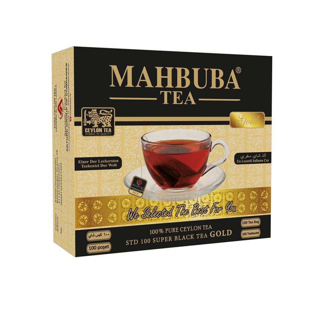 Mahbuba Tea Siyah Sallama Süzen Bardak Poşet Gold Çay Kaçak Seylan ( Ceylon ) 100x2gr