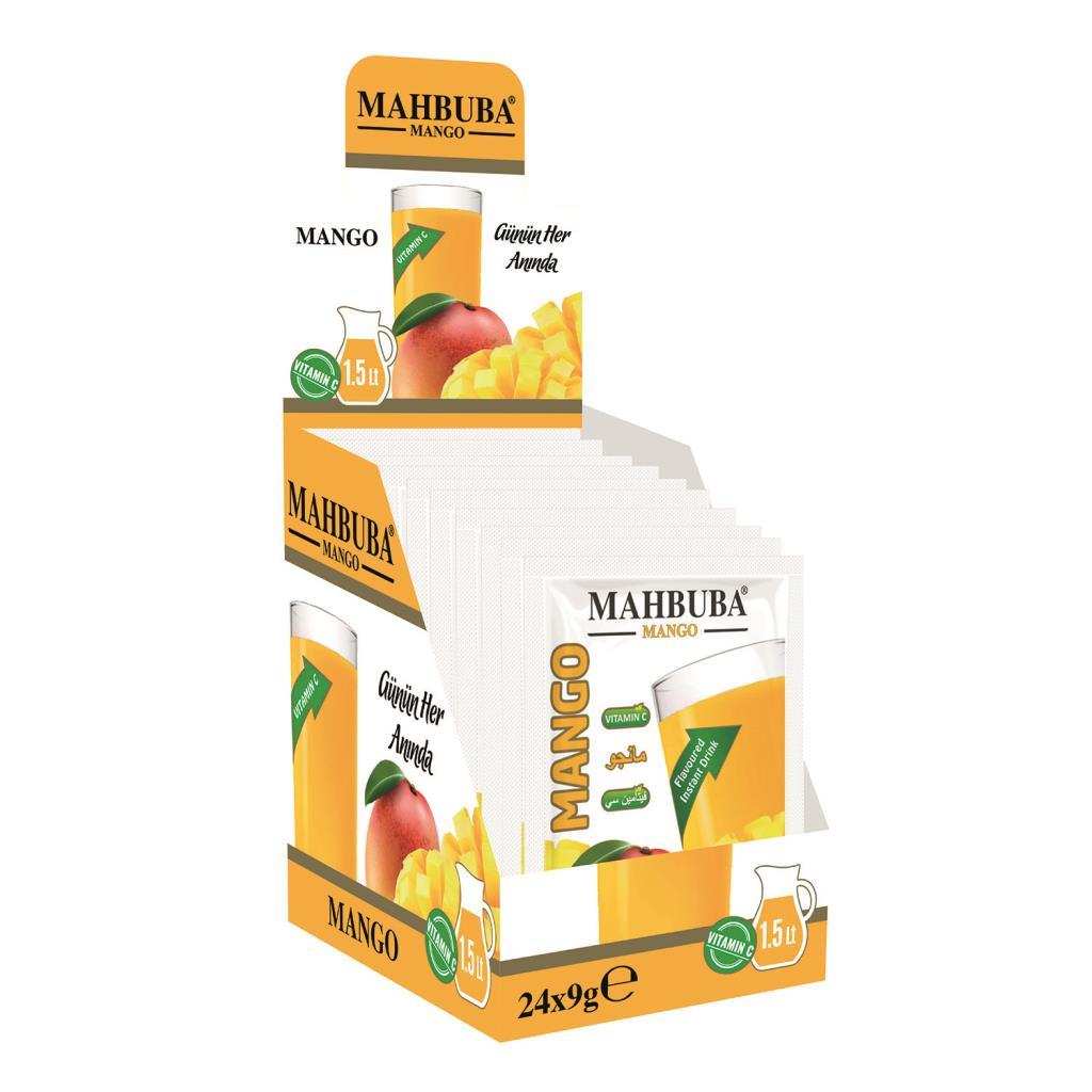 Mahbuba Mango Aromalı Toz İçecek 24x9gr Soğuk Veya Sıcak Tüketilebilir